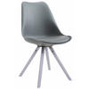 BESUCHERSTUHL Toulon Kunstleder, Gestell Buchenholz Weiß rund Grau - Weiß/Grau, Holz/Buchenholz (48/83/56cm) - TPFLiving
