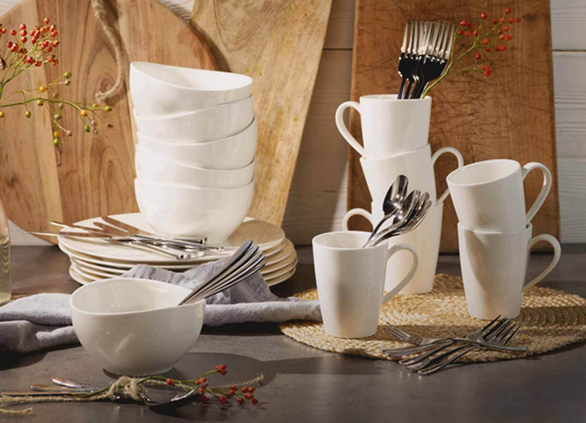 TAFELBESTECK Voice Basic beige 30er Set - Beige, Metall - Villeroy & Boch