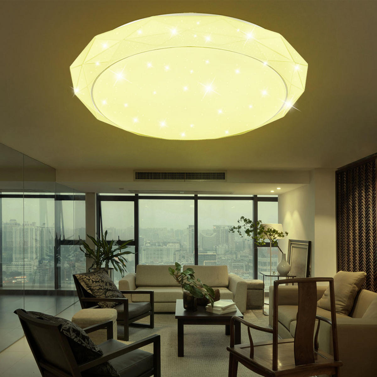 LED DECKENLEUCHTE Metall Weiß - Weiß, Metall (50/50/9cm) - Globo Lighting