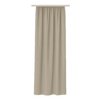 VORHANG Blickdicht ( 140x245cm ) mit Kräuselband / Universalband in Sandgrau - Taupe, Textil (140/245cm) - Bestlivings