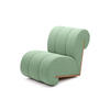 SESSEL CATCH ME, Bequeme Polsterung, 3D-Stoff, Hohe Festigkeit, Holzdetails, Hellgrüne Farbe - Schwarz/Hellgrün, Holz/Textil (80/78/100cm) - DomoHome