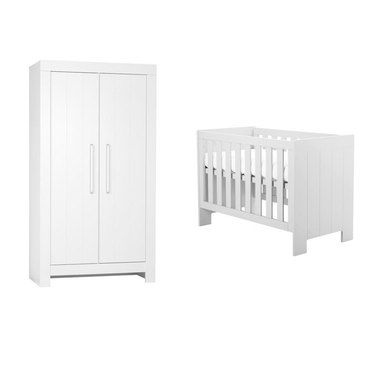 POKOJ PRO MIMINKO 2DÍLNÝ bílá - bílá, kompozitní dřevo (124.5/86.2/66.5cm) - Petits-meubles