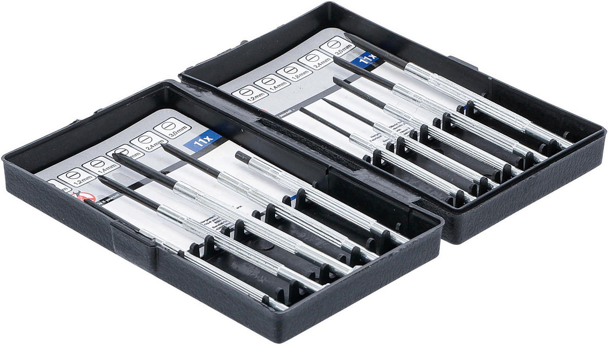 FEINMECHANIKER-SCHRAUBENDREHER-SATZ | 11-TLG. - Multicolor, Kunststoff/Metall (1/1cm) - BGS technic