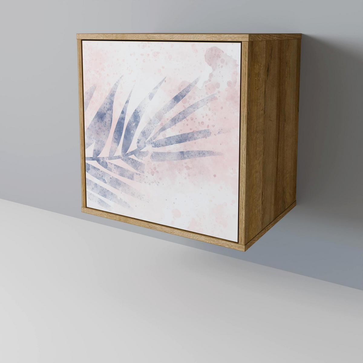 SIDEBOARD TIMELESS FLOAT, Eichefarben, 57,5x42x77,5 cm, Schräge Buchenholzfüße - Eichefarben/Buchefarben, Holzwerkstoff/Buchenholz (57.5/77.5/42cm) - SpaceRebels
