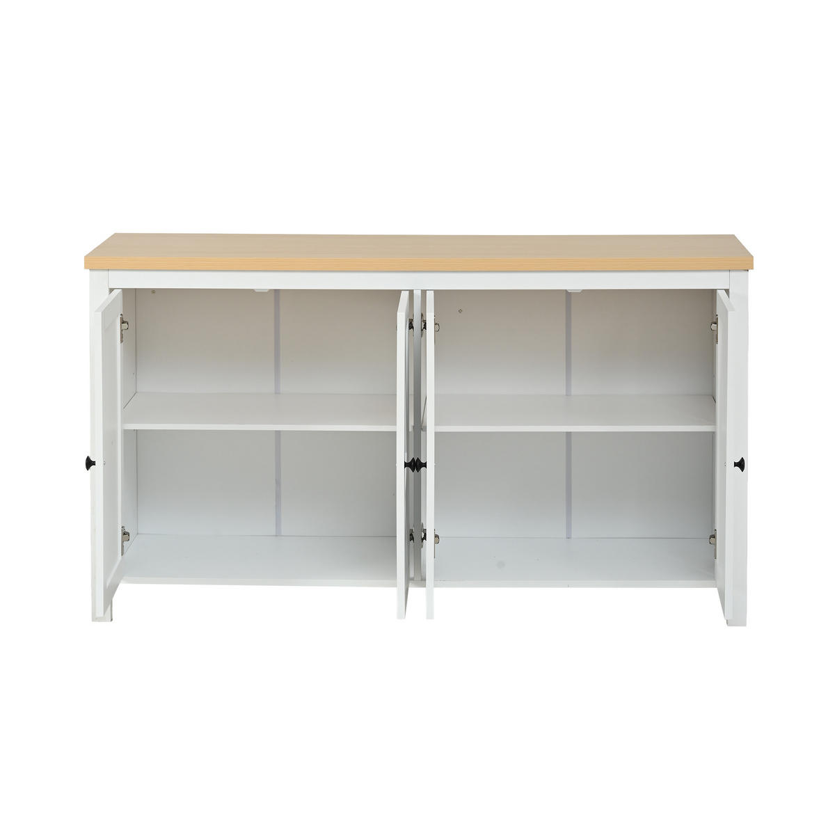 PŘÍBORNÍK Bílý se 4 dvířky, 140 × 40 × 78 cm - bílá, kompozitní dřevo (140/78/40cm) - Urban Meuble