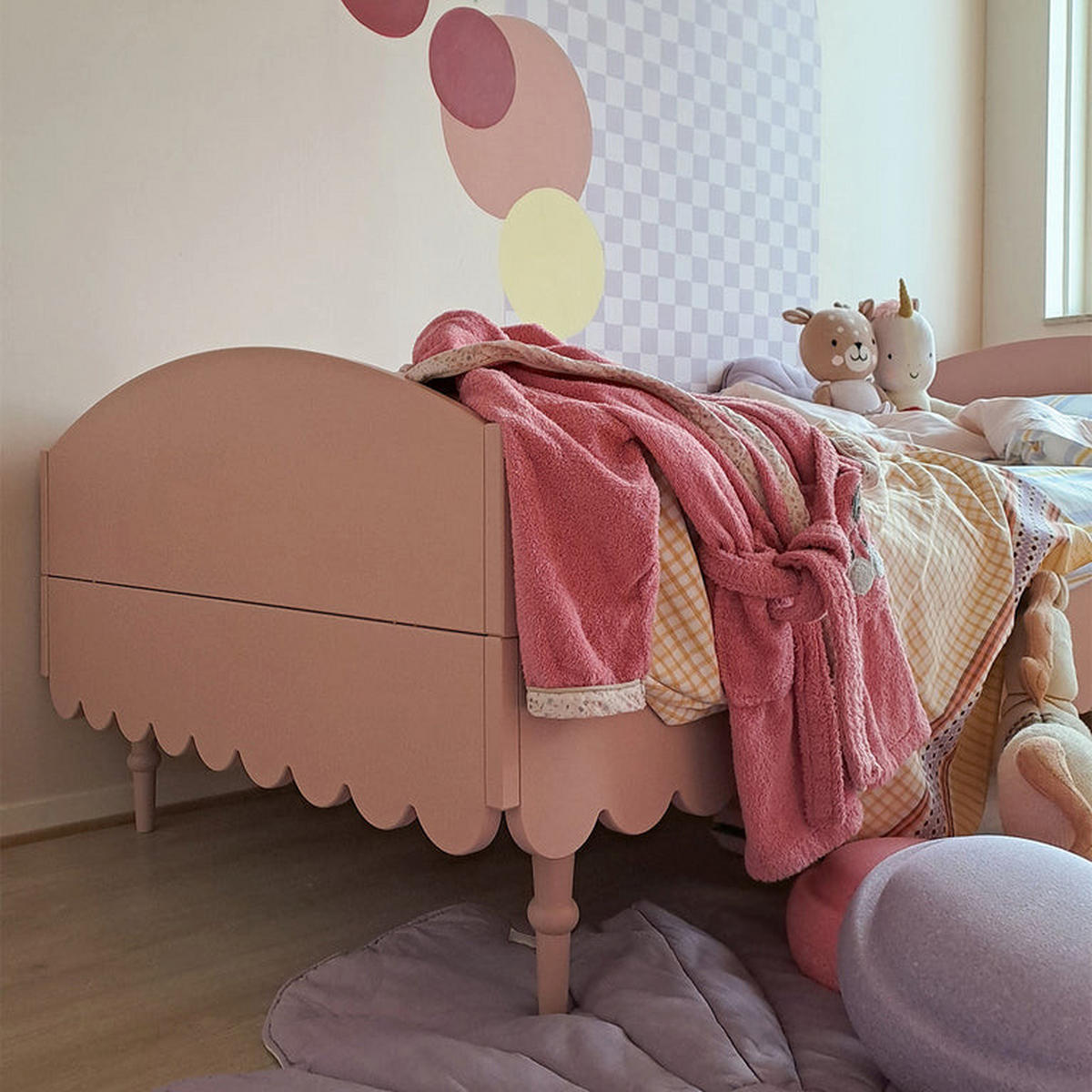KINDERBETT 90/200 Babushka Rosa - Rosa, Holzwerkstoff (90/200cm) - Petits-meubles