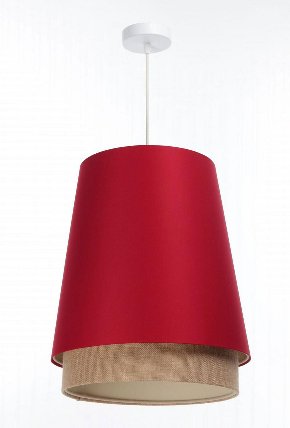 HÄNGELEUCHTE Rot 35/43 cm - Beige/Rot, Kunststoff (35/1.3/43cm) - ONZENO