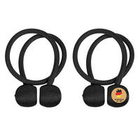 RAFFHALTER SET Gardinenklammer 40/3 cm (2-tlg.) - Schwarz, Kunststoff (3/3/41cm) - Intirilife