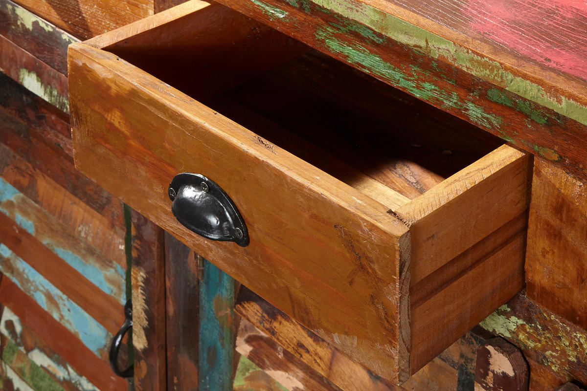 SIDEBOARD JAKARTA Recycelt Natur 125 cm - Multicolor, Holz (125/90/40cm) - riess-ambiente