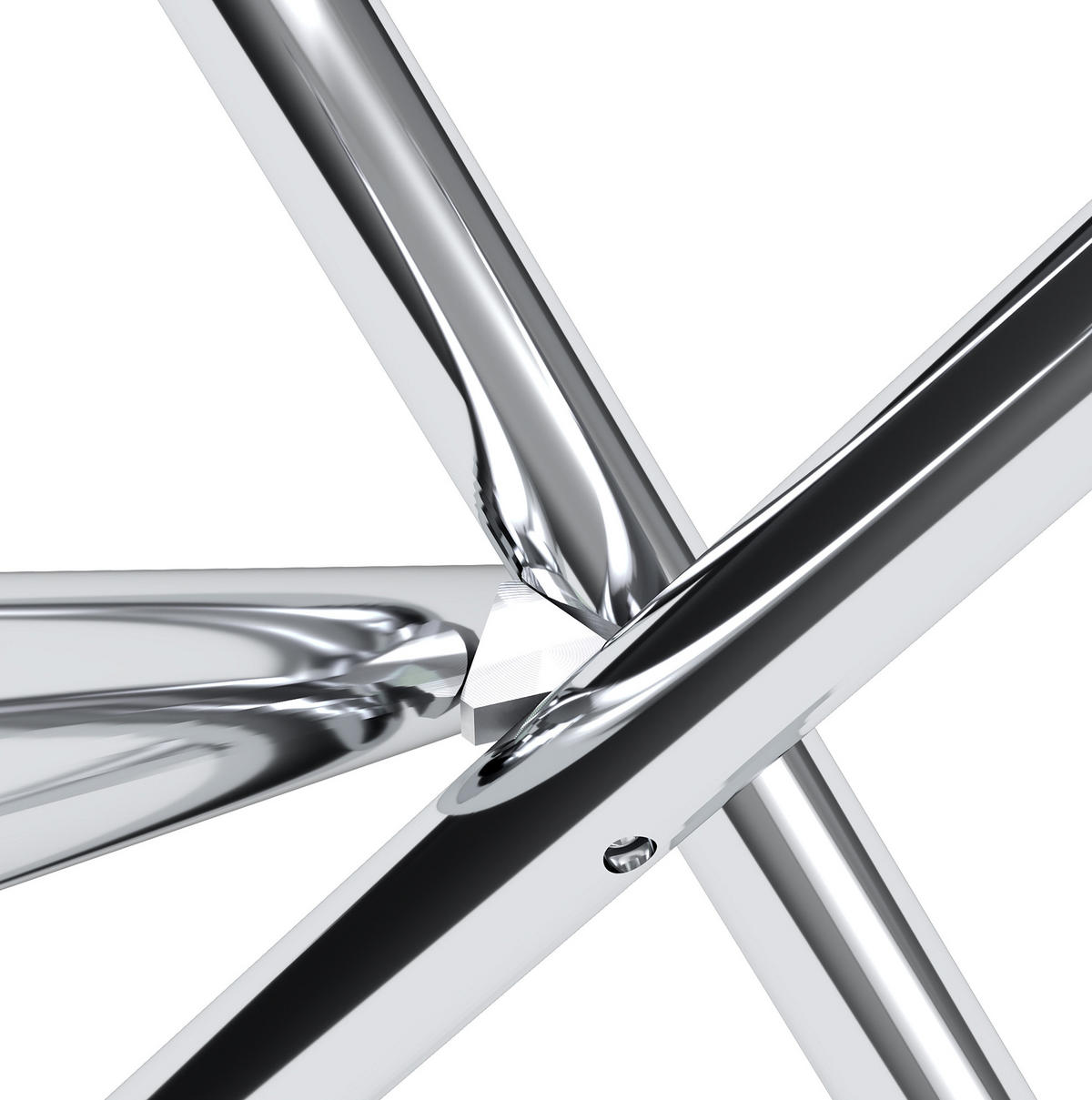 ESSTISCH rund 80 x 80 x 76 cm Glas Metall Silber - Silberfarben, Metall (80/80/76cm) - Meubliv