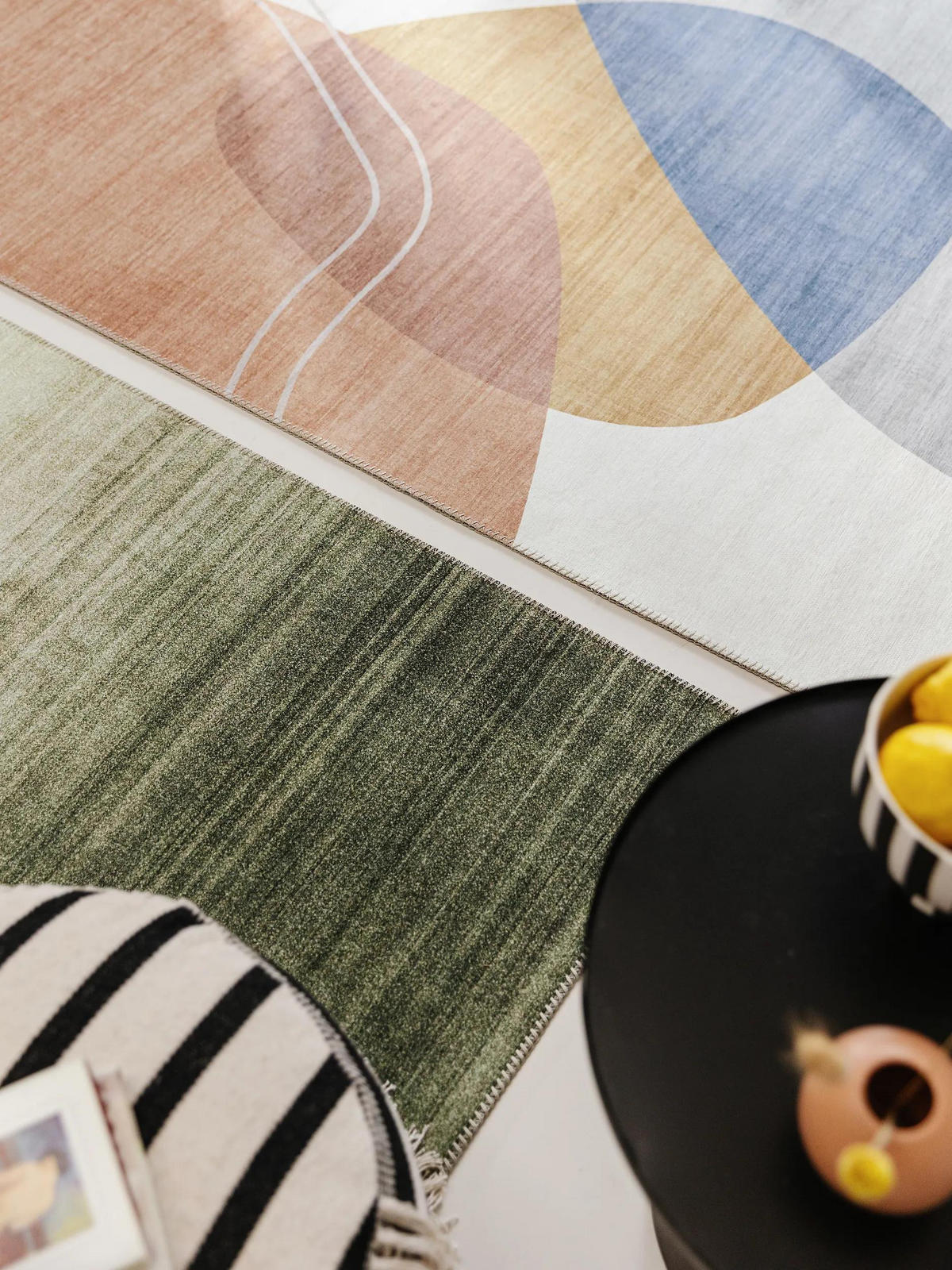 TEPPICH Laury Khaki 160x230 cm - Olivgrün, Textil (160/230cm) - benuta Pop