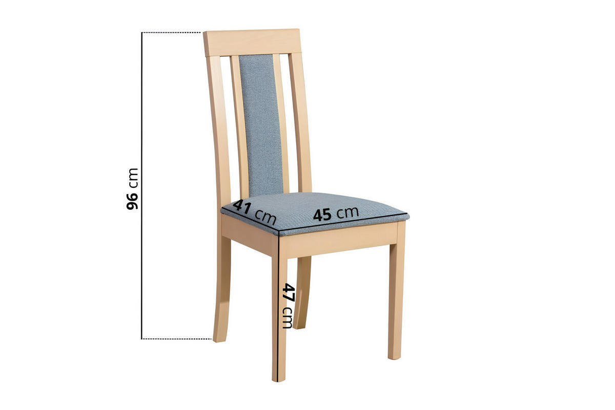 STUHL 2er Set Roma 11, sonoma - Fango/Sonoma Eiche, Holz (45/96/41cm) - Leaf Design