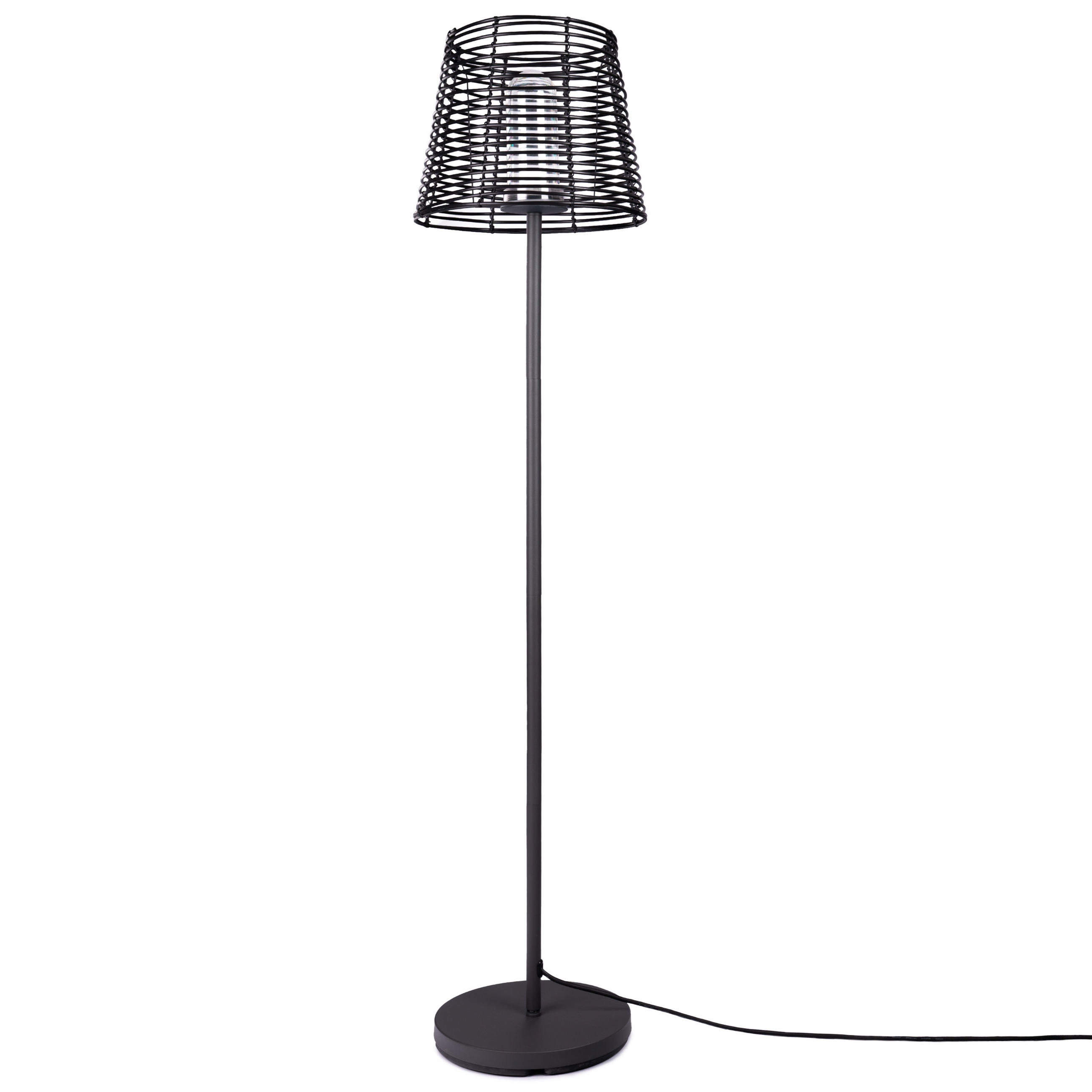 STEHLEUCHTE Jad Fl - Anthrazit, Metall (35/35/143.5cm) - Paco Home