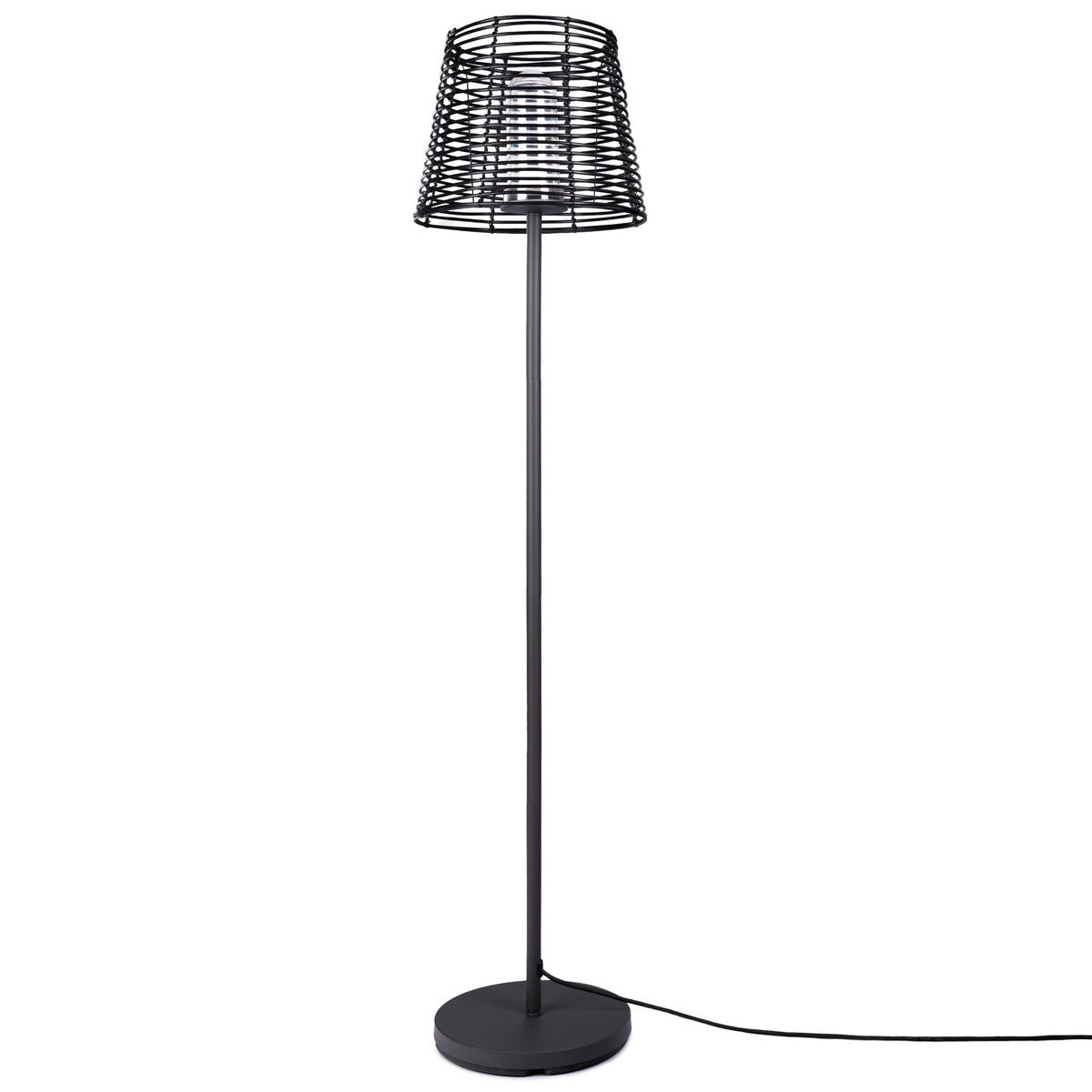 STEHLEUCHTE Jad Fl - Anthrazit, Metall (35/35/143.5cm) - Paco Home