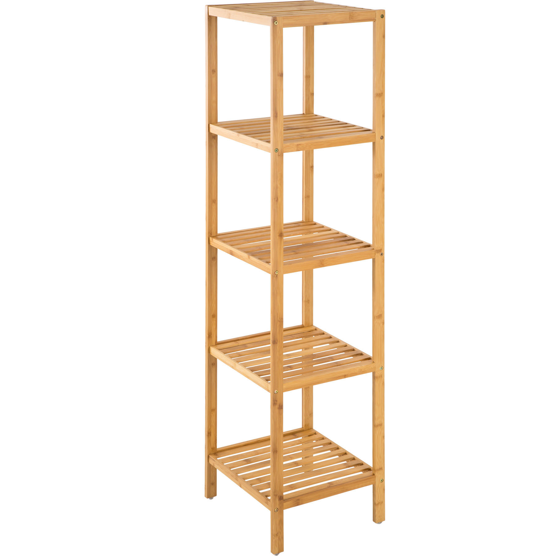 BADREGAL Paola,33 x 33 x 141 cm,braun - Braun, Holz (33/147/33cm) - tectake