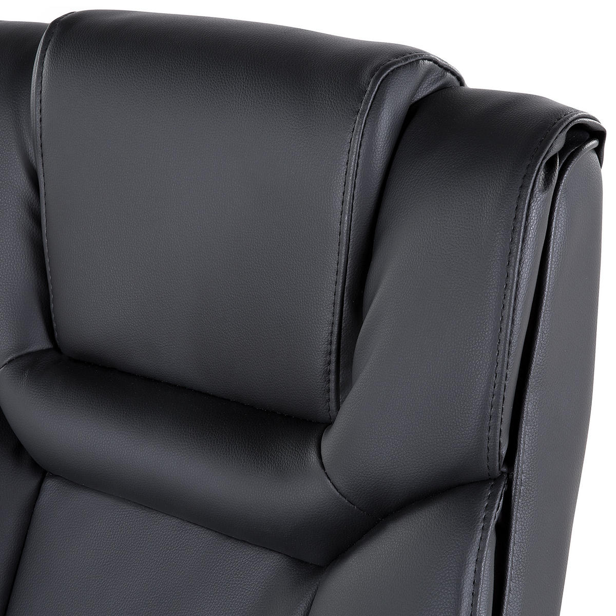 BÜROSTUHL Kunstleder Schwarz Advance - Schwarz, Kunststoff/Textil (60/100/60cm) - Beliani