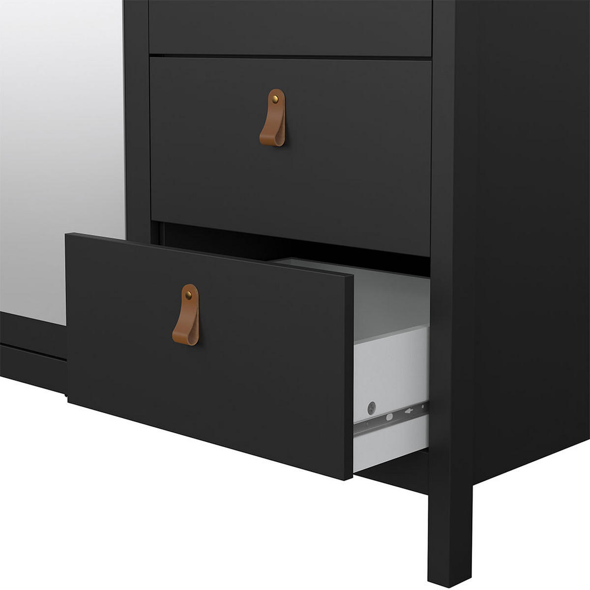 KLEIDERSCHRANK, Madrid, Schwarz, Holzwerkstoff, 150 x 59 x 199 cm - Schwarz, Holzwerkstoff (150/199/59cm) - ebuy24