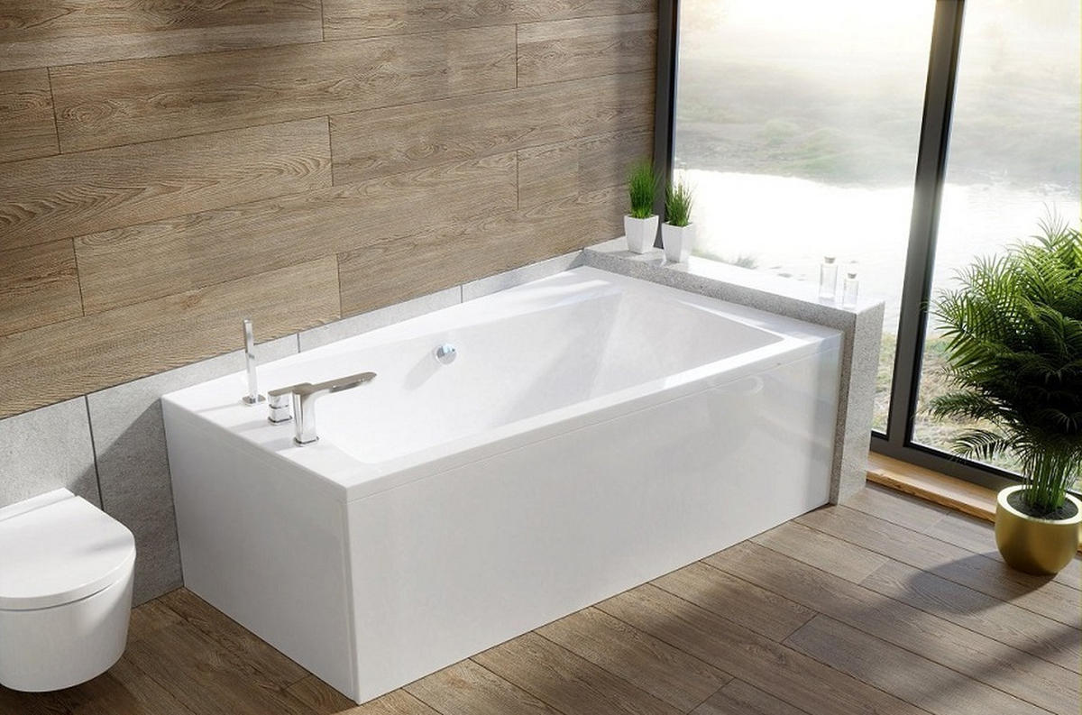 BADEWANNE Eckwanne INFINITY 170/110 Rechts Ablauf & Füße - Weiß, Kunststoff (110/55.5/170cm) - bad land