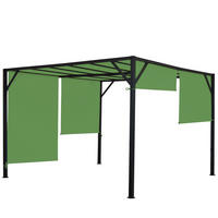PERGOLA Baia 212x400x400cm Grün - Grün, Metall (400/212/400cm) - BERLINLODGE