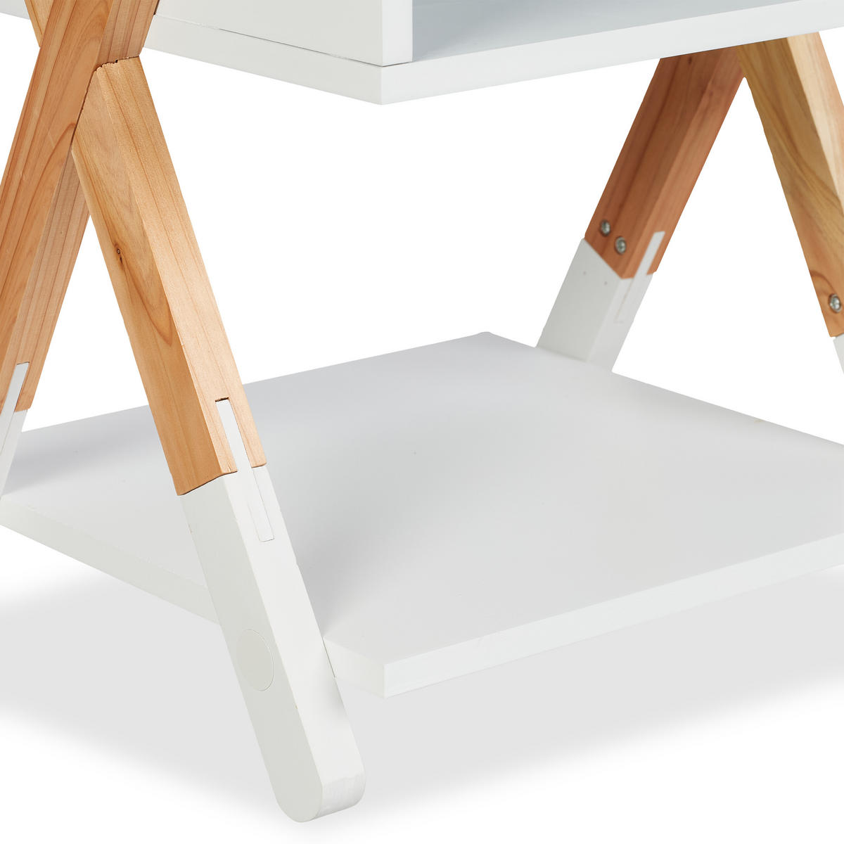 KINDER-NACHTTISCH - Weiß, Holz/Holzwerkstoff (34/42/30cm) - Relaxdays