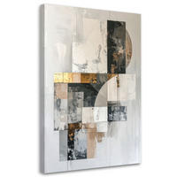 LEINWANDBILD Abstraktion 80x120cm - Grau, Textil (80/120cm) - Feeby