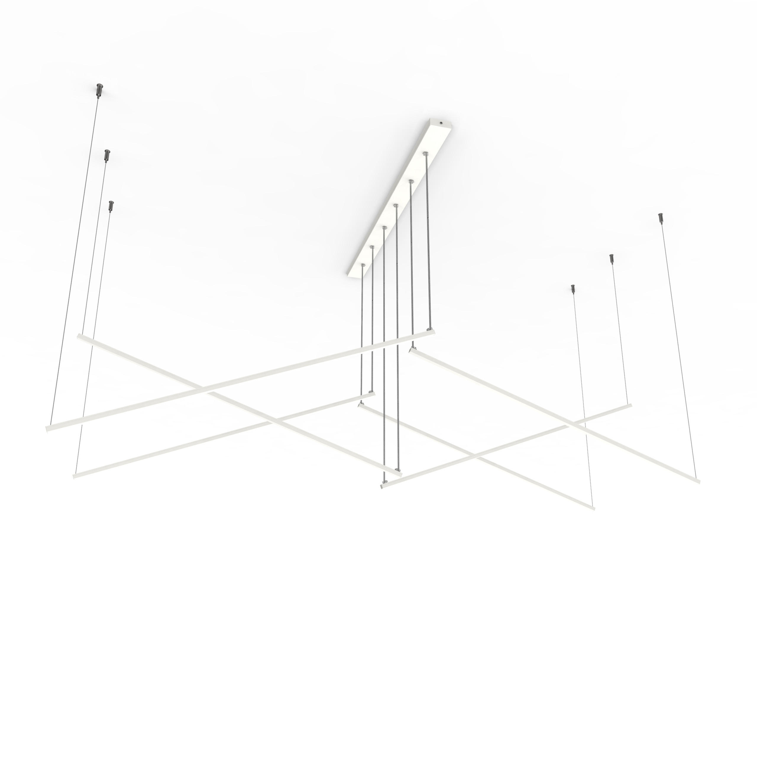 LED-HÄNGELEUCHTE - Weiß, Metall (200/100/120cm) - Lumicom