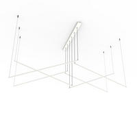 LED-HÄNGELEUCHTE - Weiß, Metall (200/100/120cm) - Lumicom