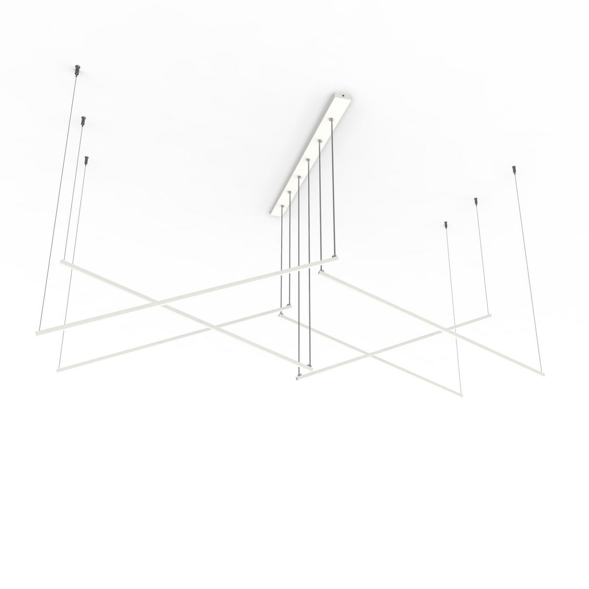 LED-HÄNGELEUCHTE - Weiß, Metall (200/100/120cm) - Lumicom