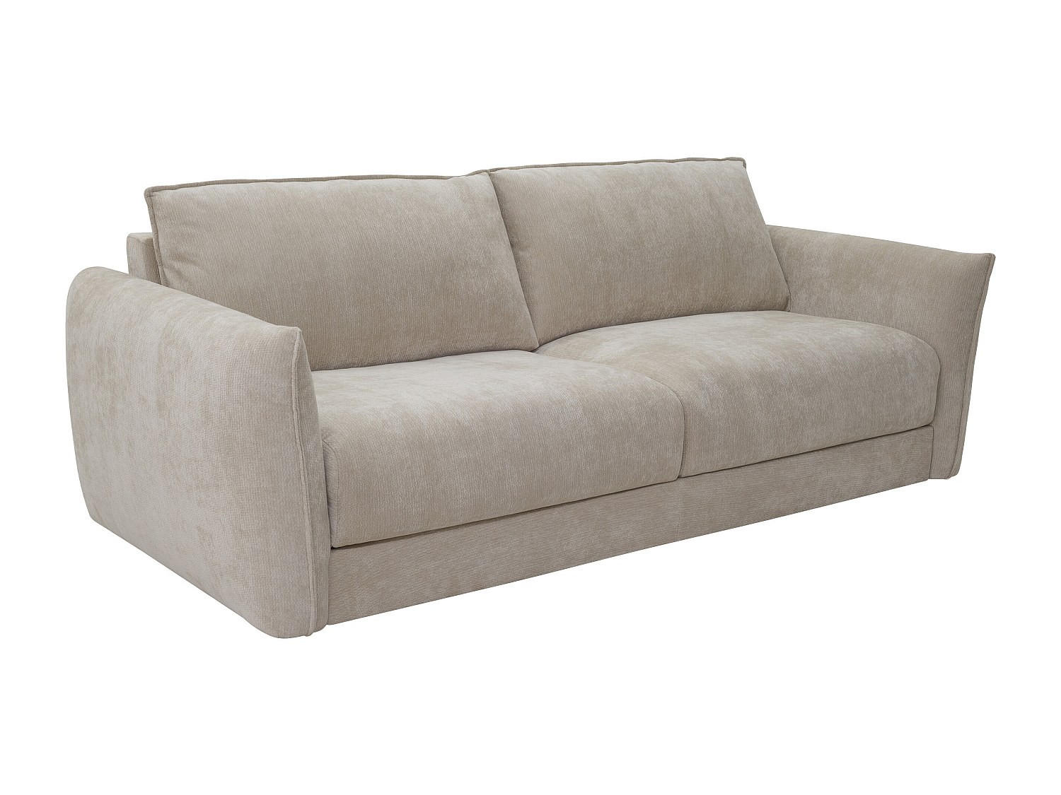 3-SITZER-SCHLAFSOFA mit Schnellverstellung in strukturiertem Beige-Stoff - Liegefläche 140 cm - 13 cm Memoryschaum-Matratze GABRIZA - Beige, Textil (202/80/100cm) - Vente-Unique
