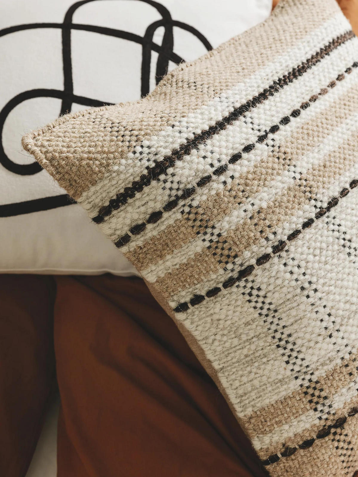 KISSENBEZUG Bahati Beige 45x45 cm - Beige, Textil (45/45cm) - benuta Pop