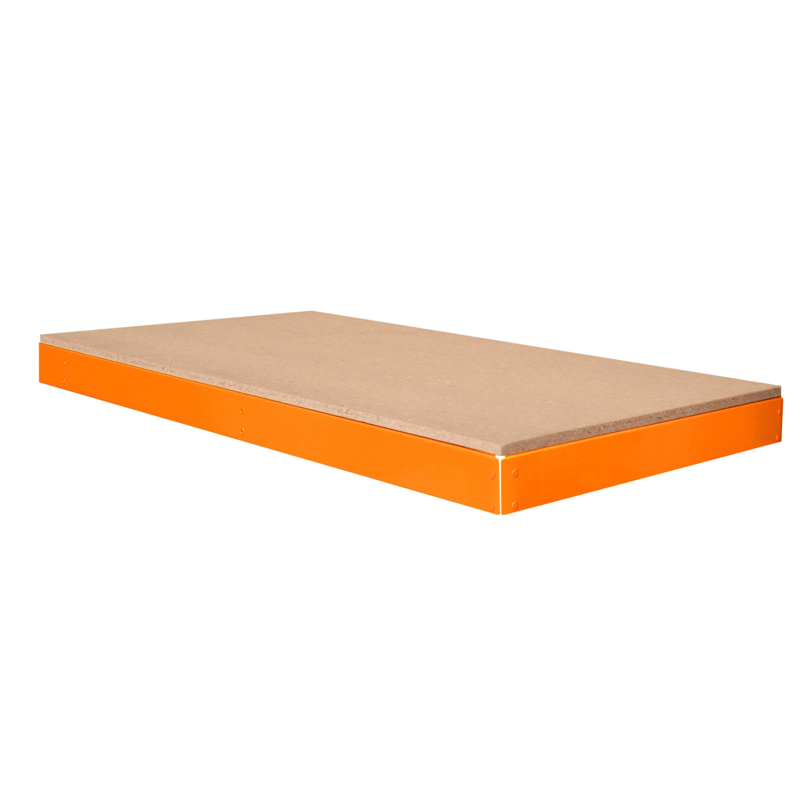 WERKBANK S-Rax Zusätzlicher Regalboden – 120cm x 60cm - Orange, Holzwerkstoff (120/8.5/60cm)