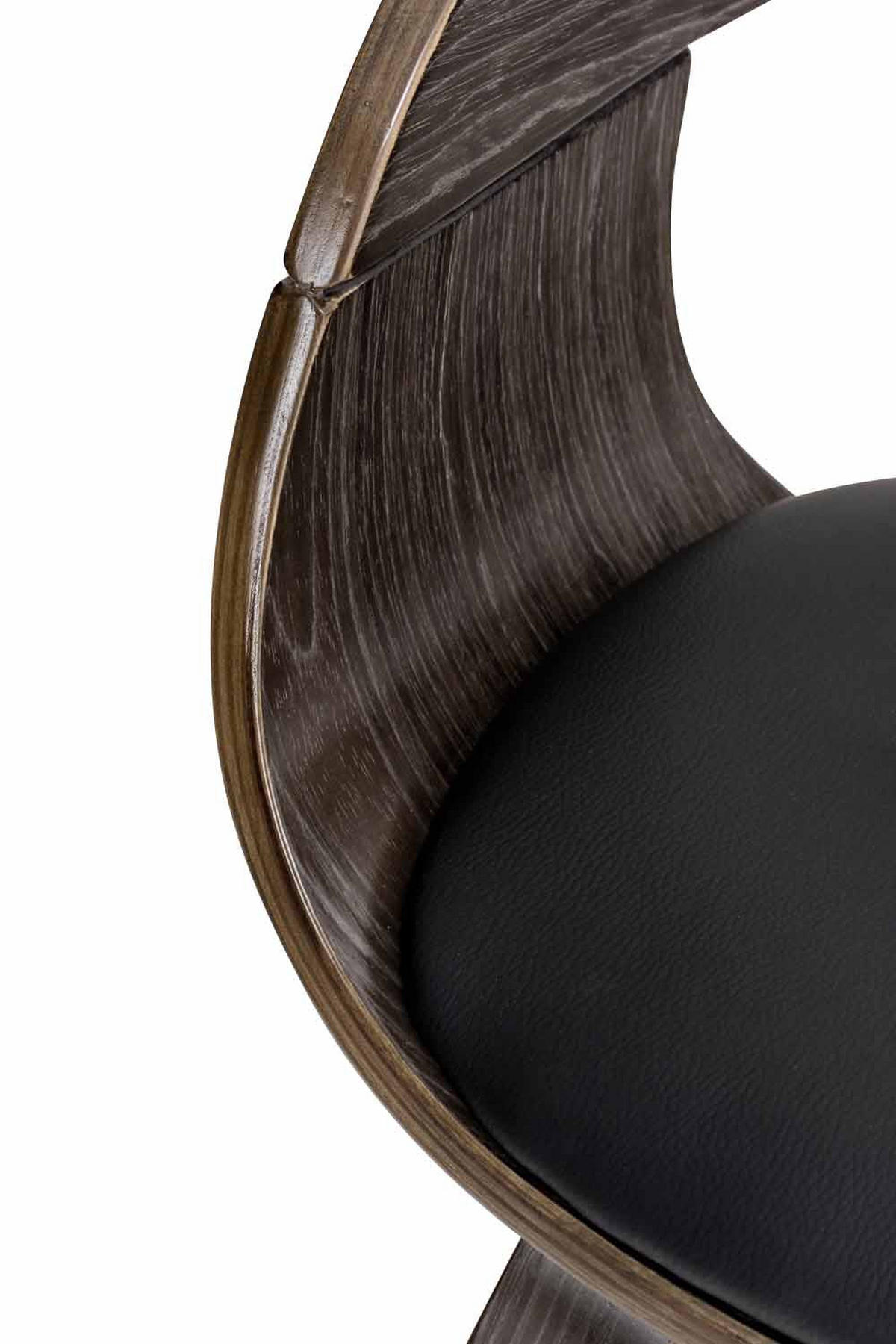 BESUCHERSTUHL LONDON Kunstleder 73x49x46 cm Schwarz/Grau Kunstleder - Grau, Leder/Holz (49/73/46cm) - DELUKE