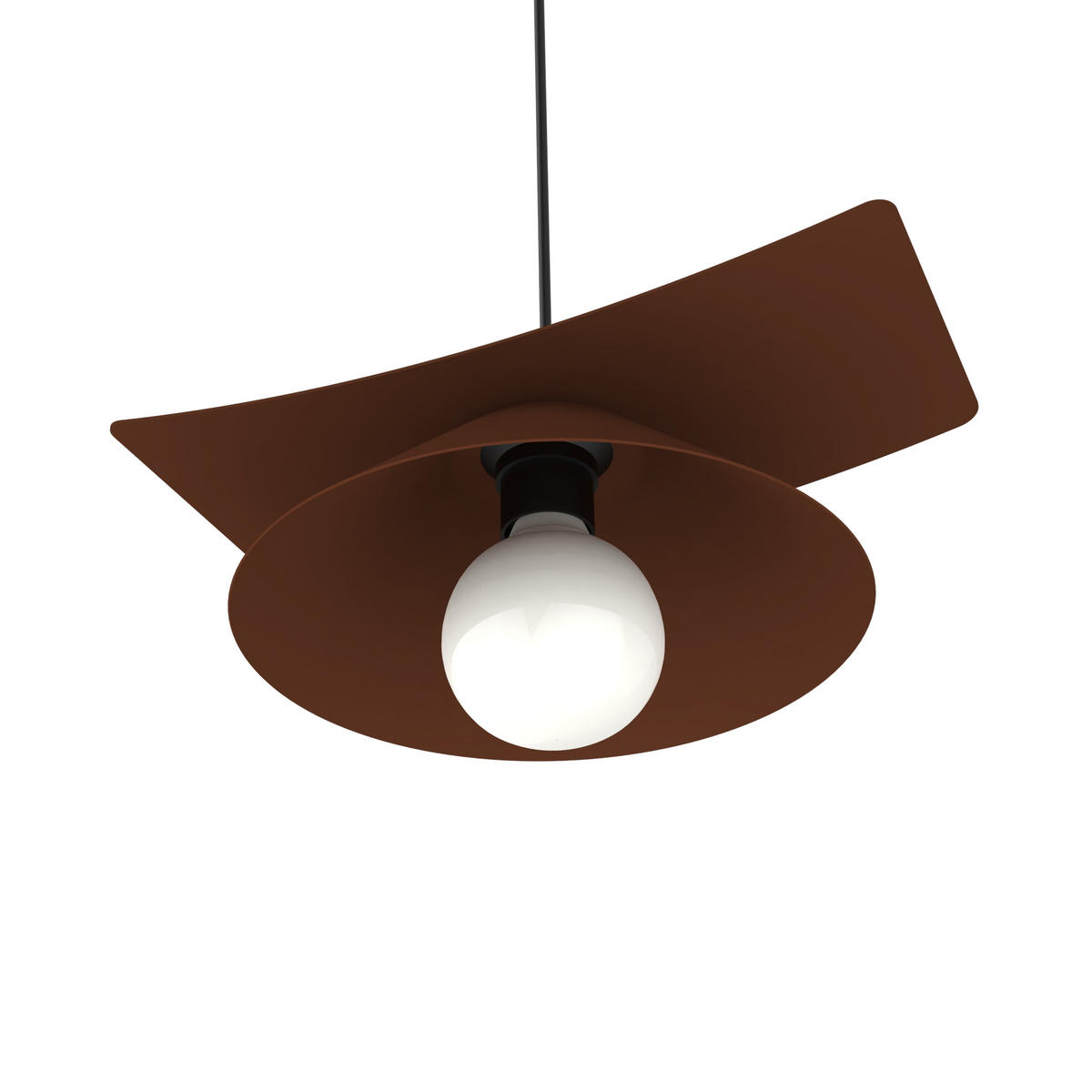 HÄNGELEUCHTE Miller D25 - Dunkelbraun, Metall (25/34/10cm) - Lumicom