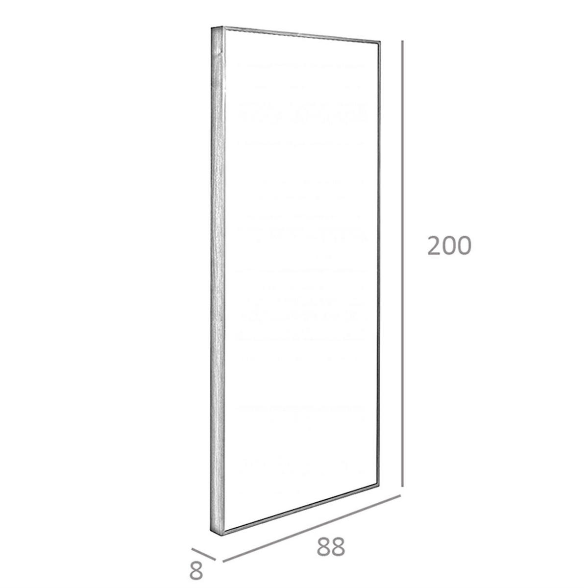 WANDSPIEGEL Wandspiegel Rechteckig Walnuss 88/200/8 cm - Walnussfarben, Glas/Holz (88/8/200cm) - ANGEL CERDA
