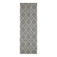 BAUMWOLLTEPPICH-LÄUFER Riga geometrisch 66/200 cm - Grau, Textil (66/200cm) - Homescapes