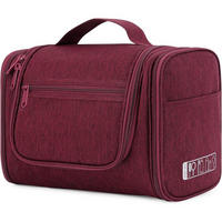 KULTURTASCHE zum Aufhängen Rot 27 x 15,5 x 59 cm - Bordeaux, Textil (5/2/5cm)