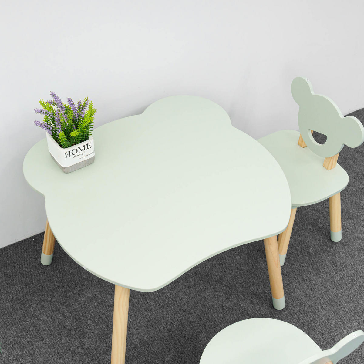 KINDERSITZGRUPPE Grün 56/60/44 cm - Pastellgrün, Holzwerkstoff (60/44/56cm) - Mobili Rebecca