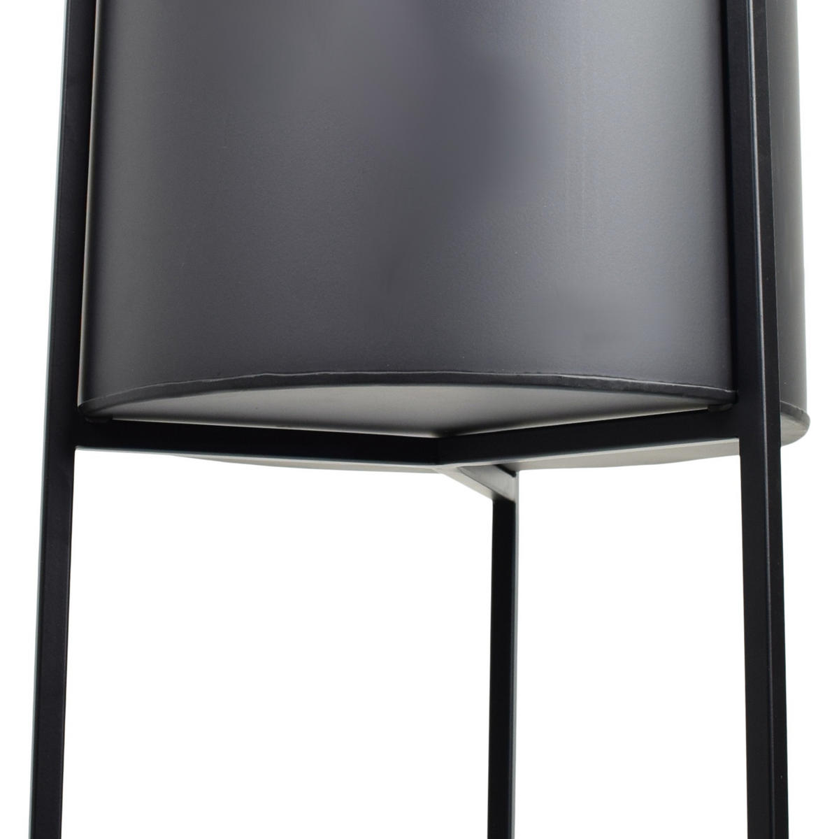STEHENDER PFLANZKÜBEL Joy Schwarz - Schwarz, Metall (32/88/32cm) - LOFT42