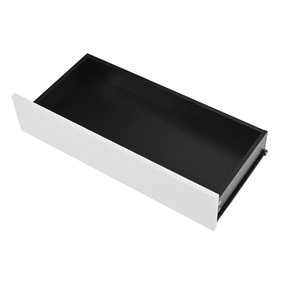 SCHUHSCHRANK aus Spanplatte 105x39,5x86cm in Schwarz-Weiß mit LED - Weiß, Holzwerkstoff (105/86/39.5cm) - Modfu