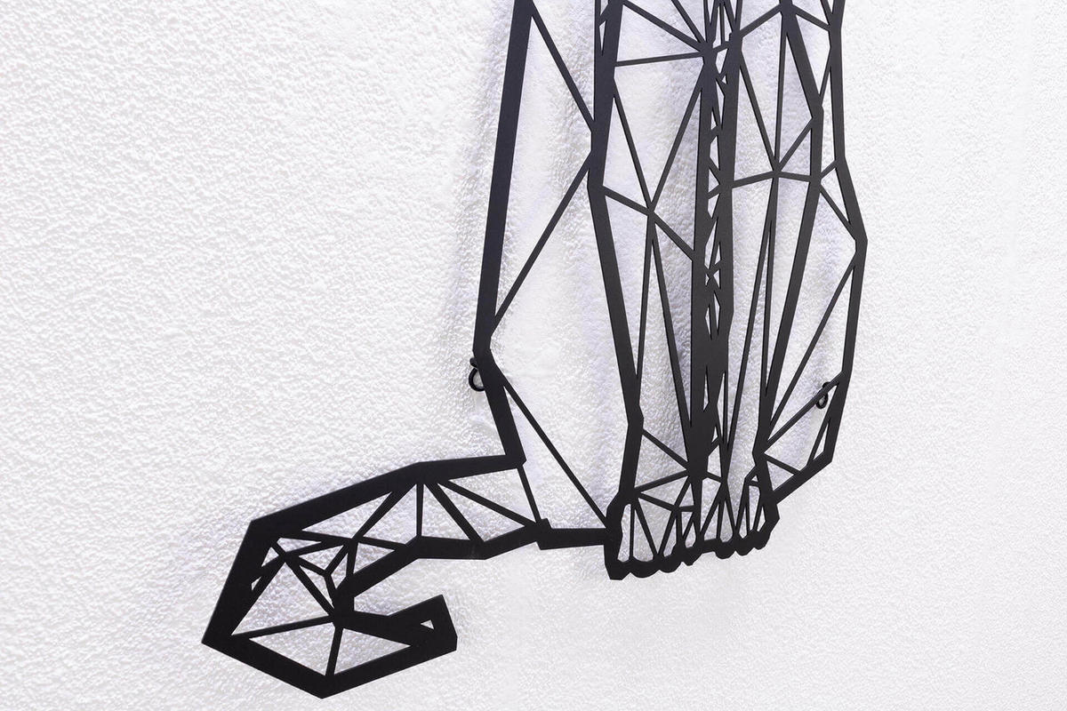 WANDDEKO Schwarz 87/61 cm - Schwarz, Metall (2.15/61/2cm) - KUNSTLOFT