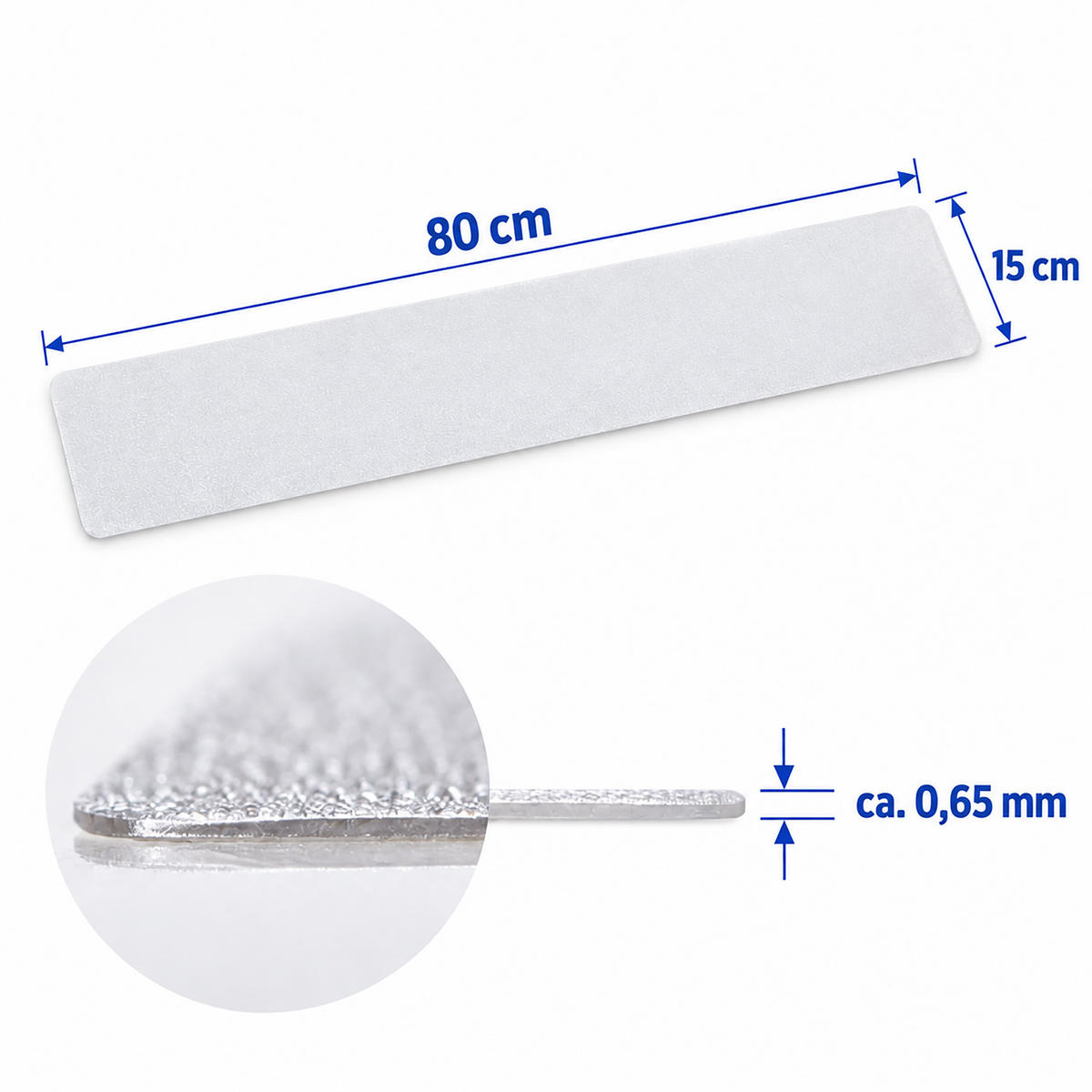 SCHODNICE Průhledné 15dílná-sada samolepicí - průhledná, plast (15/80/0.07cm) - Relaxdays