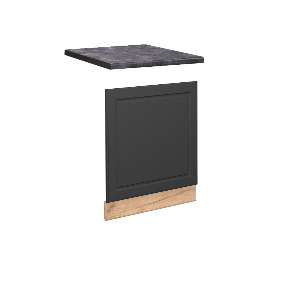 FRONTBLENDE Fame-Line Anthrazit-Gold 60 cm, AP Anthrazit - Anthrazit/Eiche Wotan, Holzwerkstoff (60/67.4/1.6cm) - Vicco