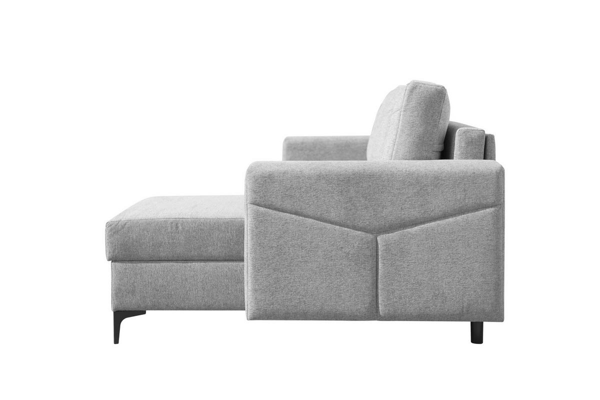 ECKSOFA KAIRO mit Schlaffunktion und Zwei Bettkasten (Grau) - Grau, Textil (230/150cm) - VENASI MÖBEL