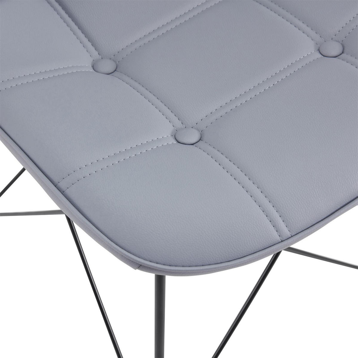 ESSZIMMERSTUHL IMRAN 4ER-SET - Grau, Textil (44/84/53cm) - IDIMEX