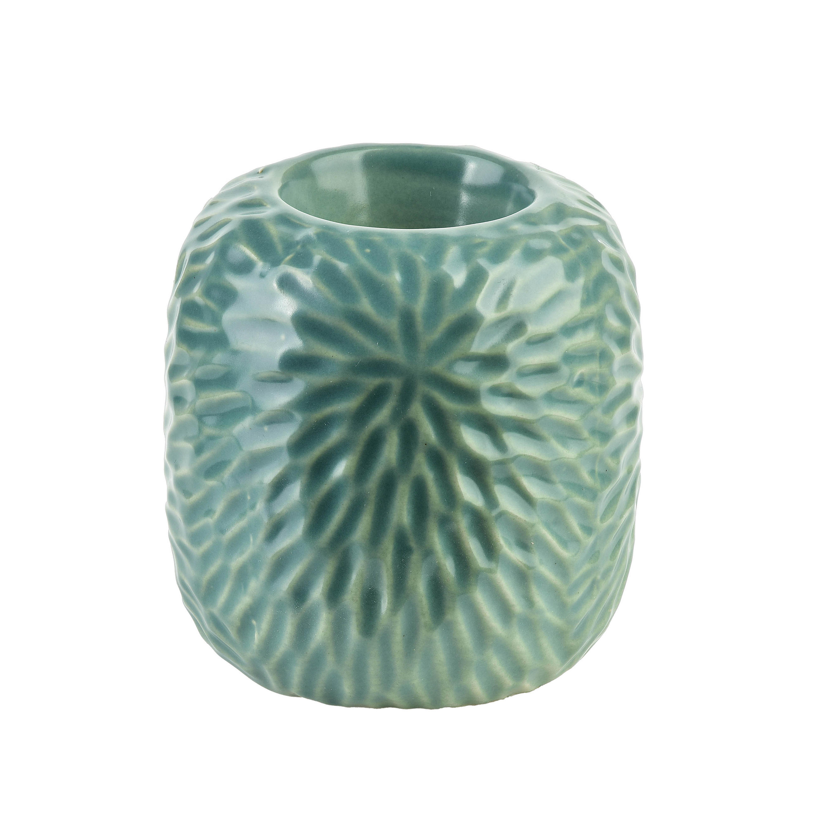TEELICHTHALTER Yarine Grün 10/10/11 cm Keramik - Grün, Keramik (11cm) - Mondex