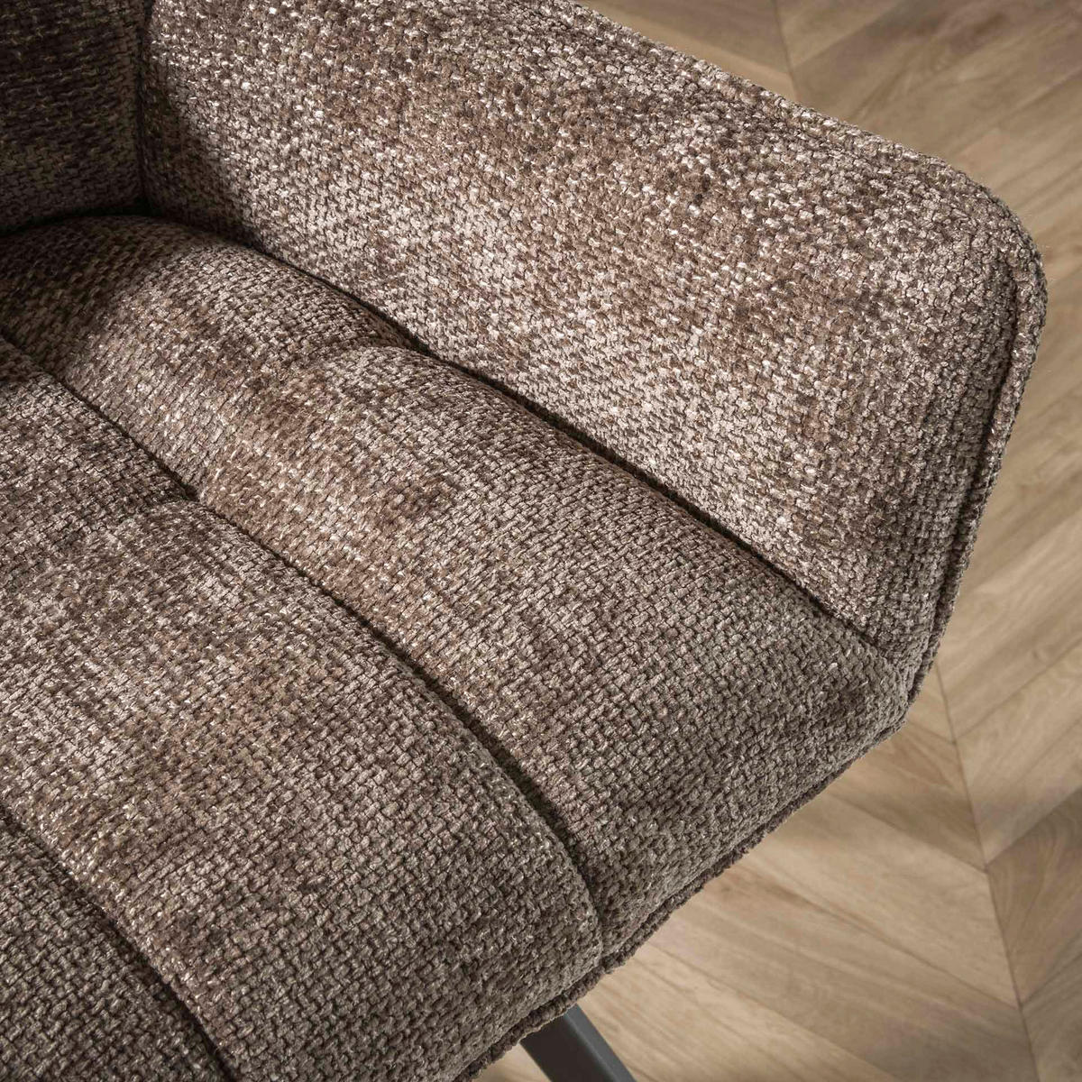 ESSZIMMERBANK Raster Taupe 59/180/84 cm - Taupe, Textil (180/84/59cm) - Hoyz Collection