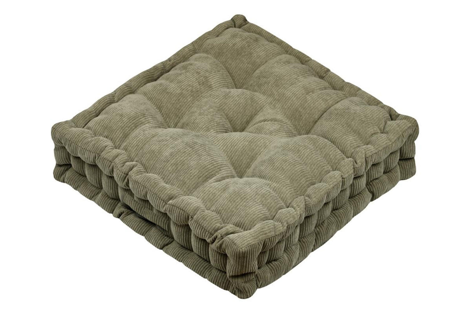 BODENKISSEN Dandy 45/45/10 cm - Waldgrün, Textil (45cm)