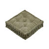 BODENKISSEN Dandy 45/45/10 cm - Waldgrün, Textil (45cm)