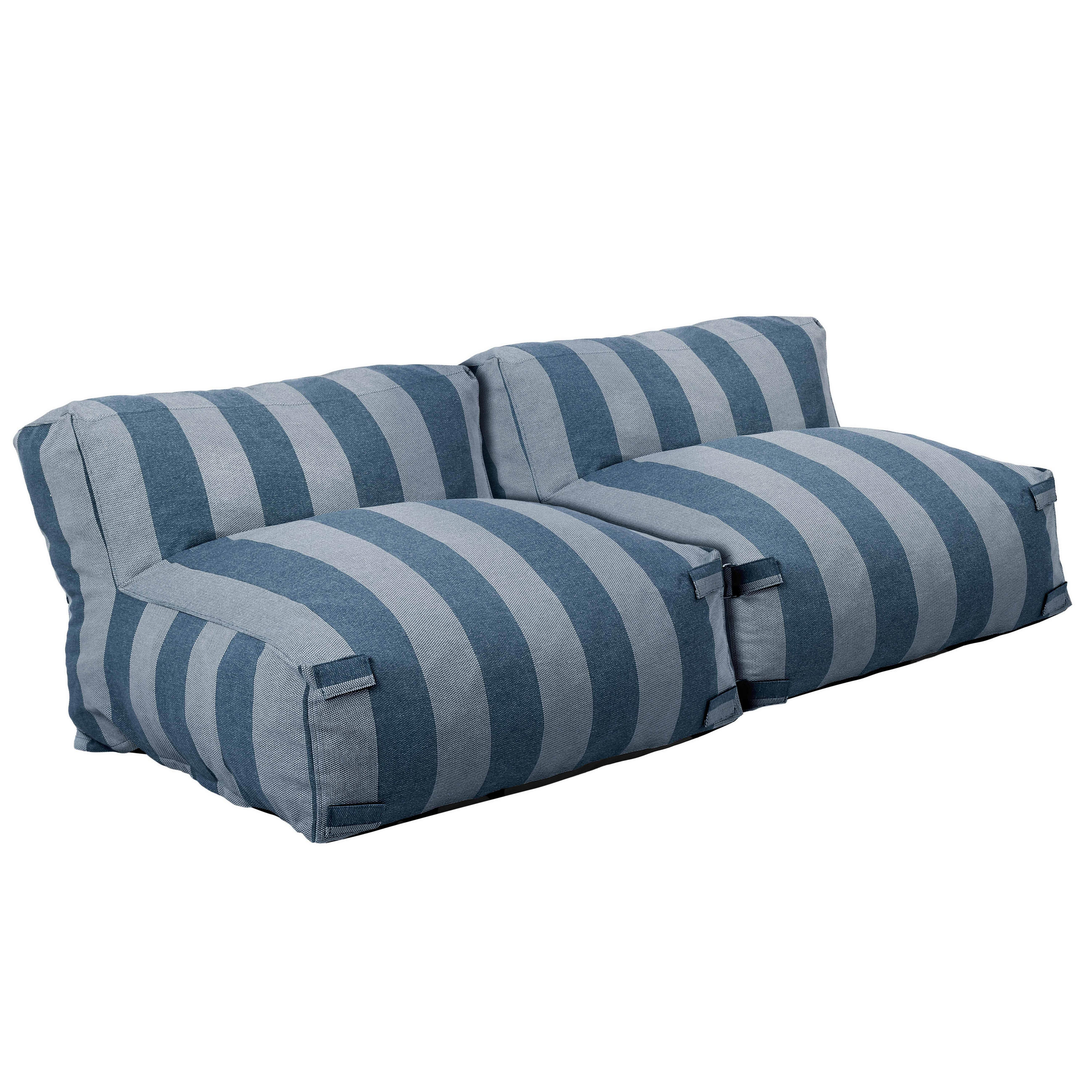 SESSEL 2-tlg., pazifisch - Blau, Textil (85/65/170cm) - Oviala