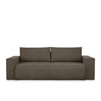 3-SITZER-SOFA NAPI II mit Schlaffunktion, kühles Braun - Braun, Textil (244/89/101cm) - KONSIMO®